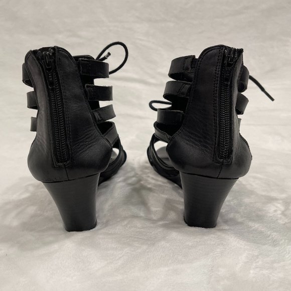 Call It Spring Lace-Up Wedge Sandals - Picture 4 of 6